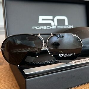 NIB $880 50Y Limited Edition: Porsche Design aviator sunglasses for men women